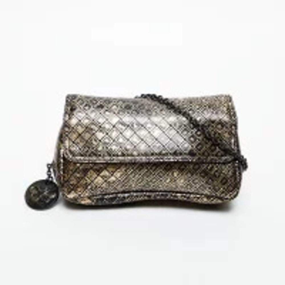 Bottega Veneta Chain Shoulder Bag Gold